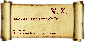 Merkel Krisztián névjegykártya